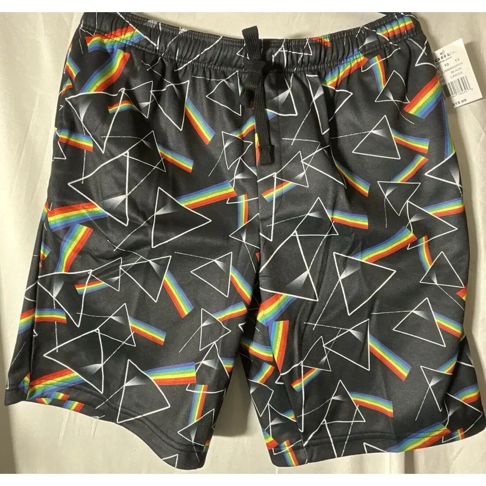 New Men's Pink Floyd‎ Sleep Shorts-size Large
